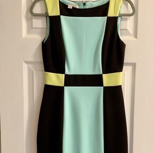 Maggy London Color-Block Dress, Black/multi, Size 4